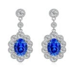 Sapphire Blue Drop Earrings – CE027