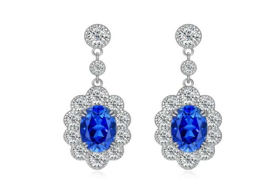CE027 Sapphire Blue Drop Earrings – CE027 - Image 1