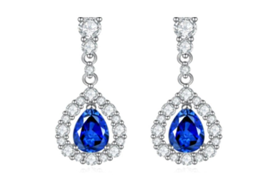 CE028 Sapphire Blue Stud Earrings – CE028 - Image 1