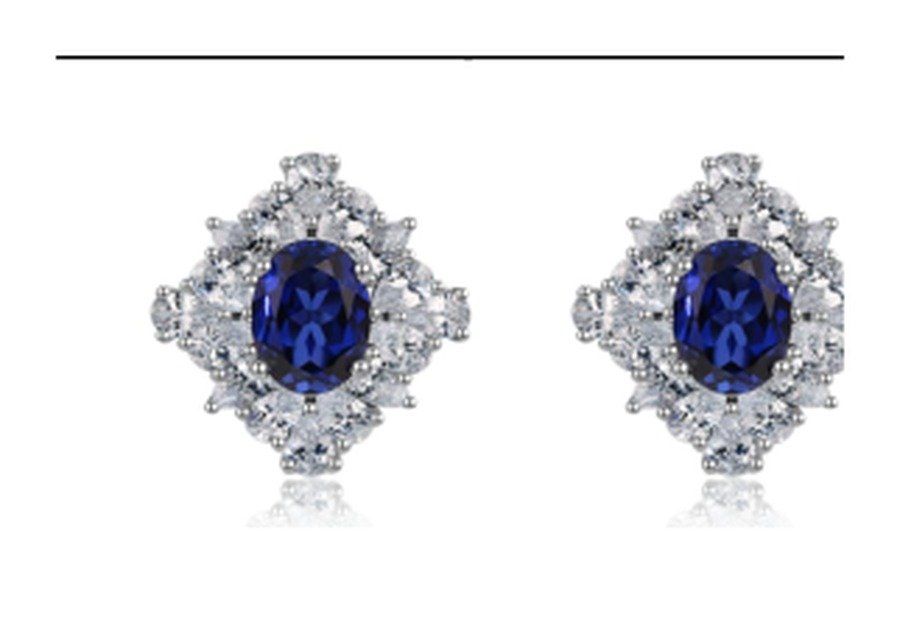 CE047 Sapphire Blue Stud Earrings – CE047 - Image 1