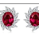 Ruby Red Stud Earrings – CE053