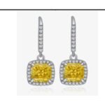Champagne Yellow Flower Stud Earrings – CE056