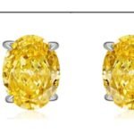 Champagne Yellow Flower Stud Earrings – CE067