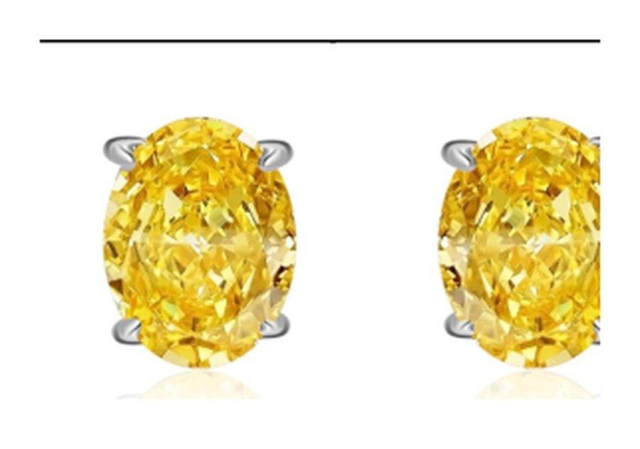 Champagne Yellow Flower Stud Earrings – CE067
