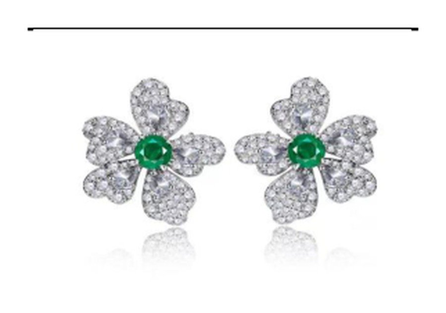 Emerald Green Stud Earrings – CE075