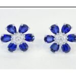 Sapphire Blue Stud Earrings – CE078