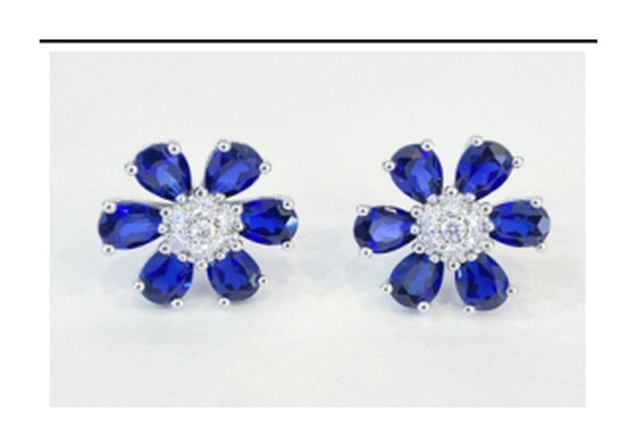 Sapphire Blue Stud Earrings – CE078
