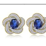 Sapphire Blue Drop Earrings – CE081
