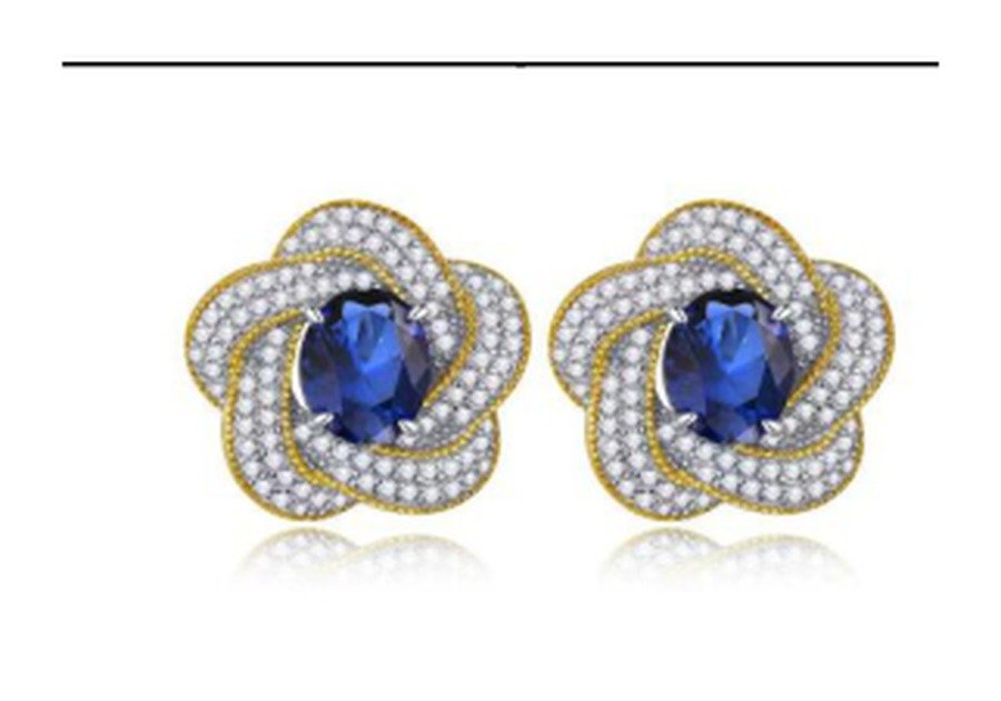 CE081 Sapphire Blue Drop Earrings – CE081 - Image 1