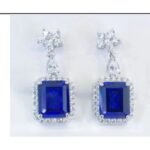 Sapphire Blue Drop Earrings – CE089