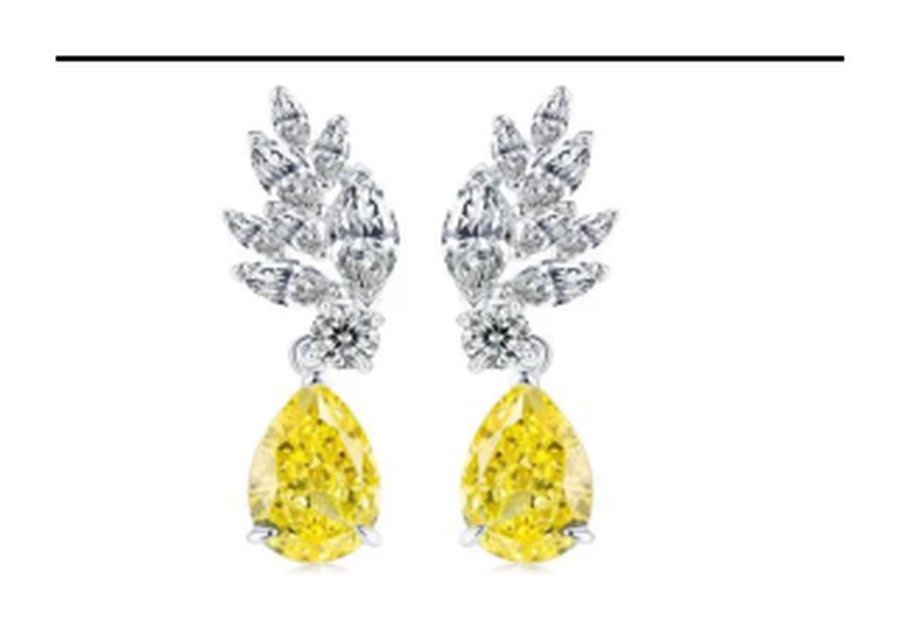 Champagne Yellow Drop Earrings – CE091