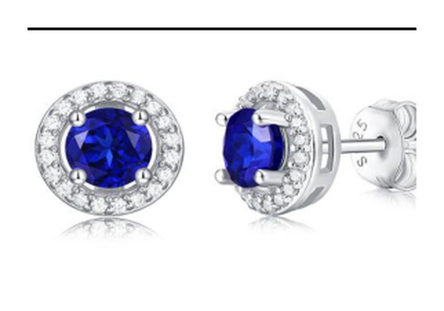 CE093 Sapphire Blue Stud Earrings – CE093 - Image 1