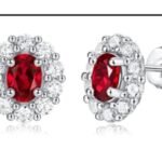 Ruby Red Stud Earrings – CE094