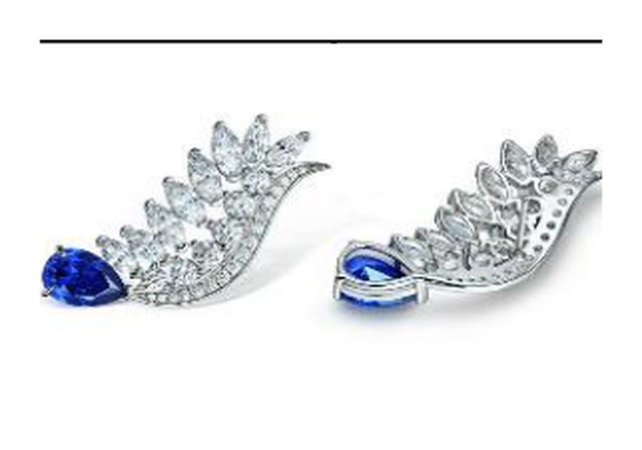 Sapphire Blue Bridal Earrings – CE101