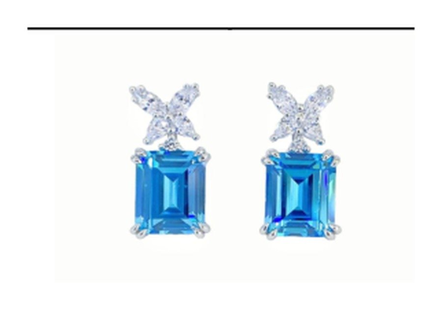 Sapphire Blue Drop Earrings – CE102