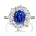 Sapphire Blue Statement Ring – CJ010