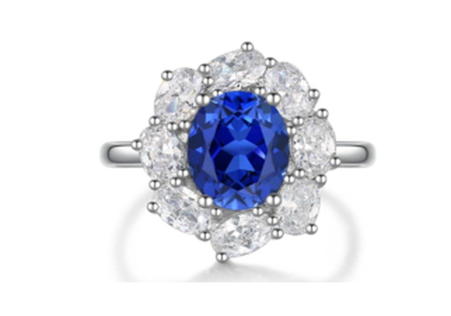 CJ010 Sapphire Blue Statement Ring – CJ010 - Image 1