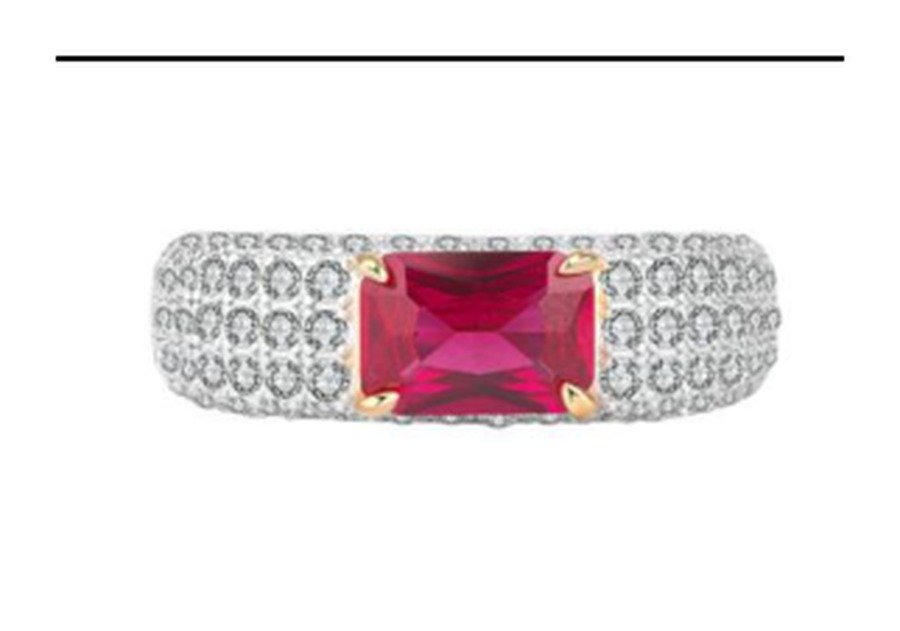 CJ026 Rose Pink Statement Ring - CJ026 - Image 1
