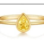 Champagne Yellow Floral-Inspired Ring – CJ031