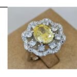 Champagne Yellow Statement Ring – CJ032