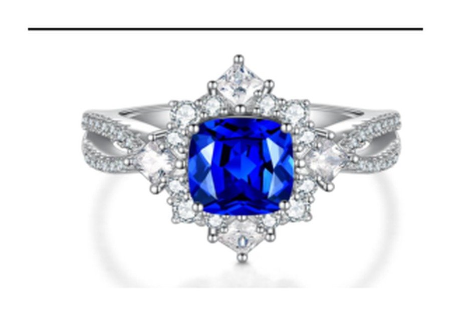 CJ037 Sapphire Blue Statement Ring – CJ037 - Image 1
