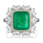 Emerald Green Gemstone Engagement Ring – CJ046