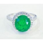 Emerald Green Gemstone Engagement Ring – CJ048