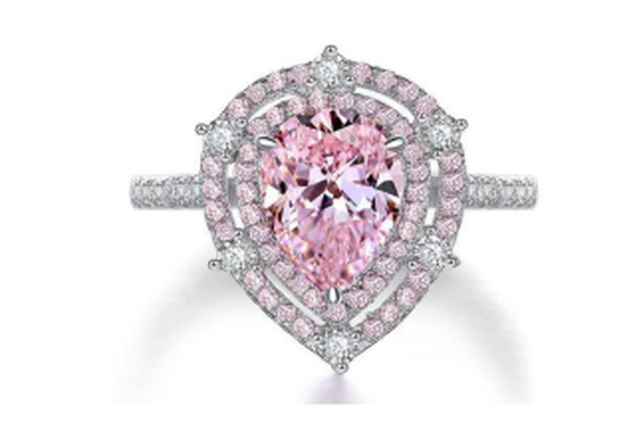 Rose Pink Floral-Inspired Ring – CJ054