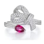 Rose Pink Floral-Inspired Ring – CJ056