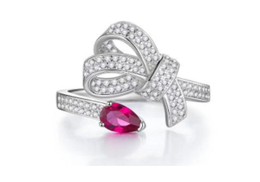 Rose Pink Floral-Inspired Ring – CJ056