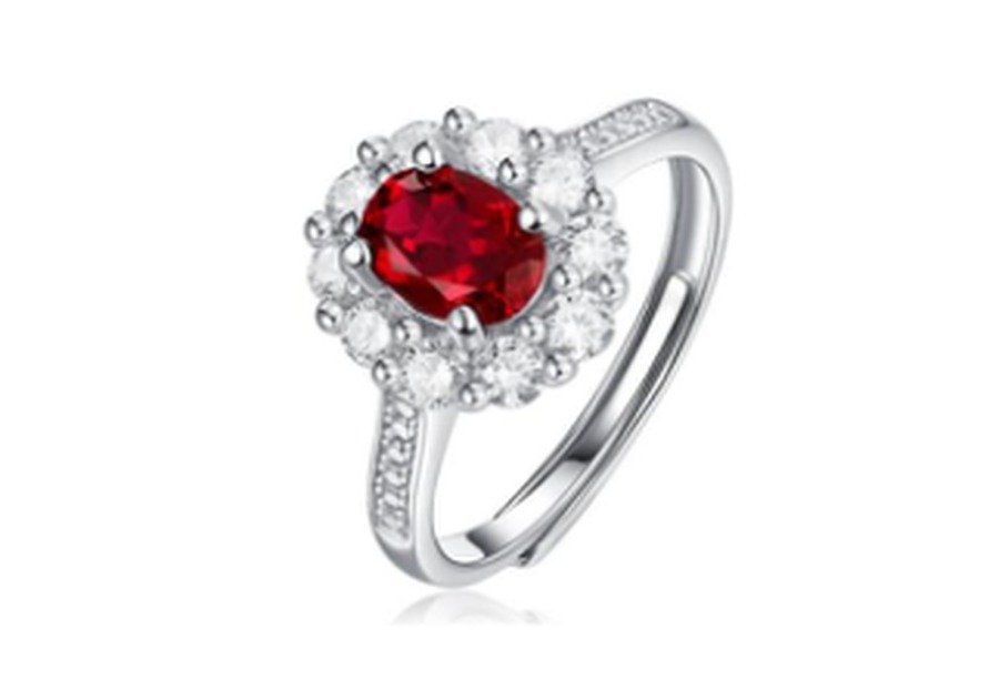 Ruby Red Adjustable Stackable Ring – CJ071