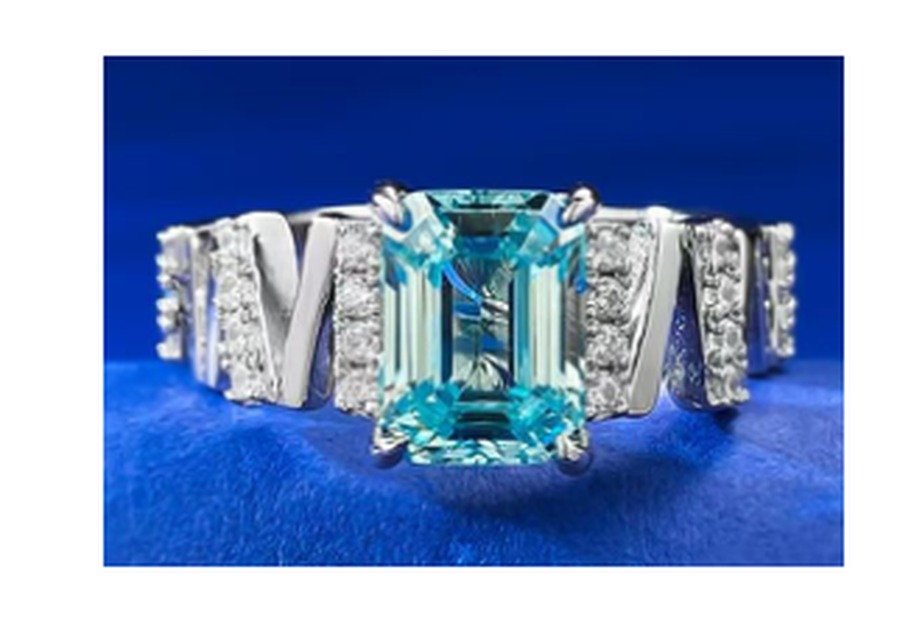 CJ082 Sapphire Blue Statement Ring – CJ082 - Image 1
