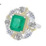Emerald Green Gemstone Engagement Ring – CJ091