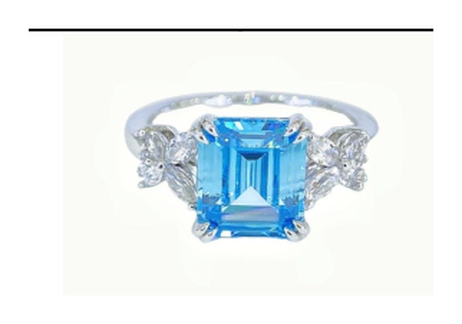 CJ092 Sapphire Blue Gemstone Engagement Ring – CJ092 - Image 1