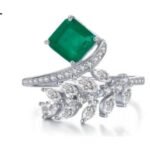 Emerald Green Statement Ring – CJ096