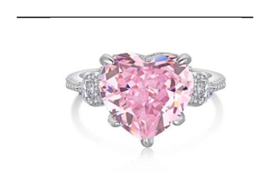 CJ104 Rose Pink Gemstone Engagement Ring – CJ104 - Image 1