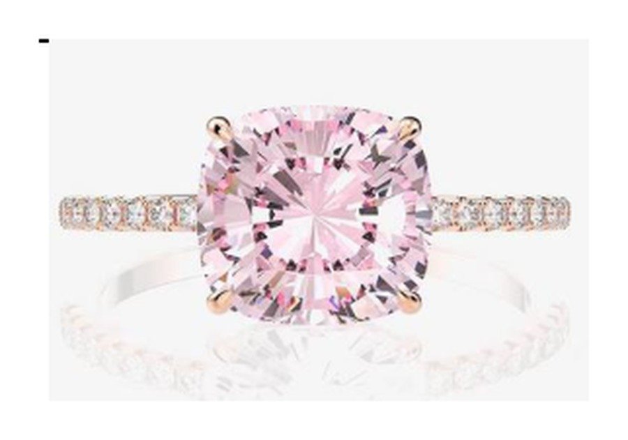 CJ110 Rose Pink Gemstone Engagement Ring – CJ110 - Image 1