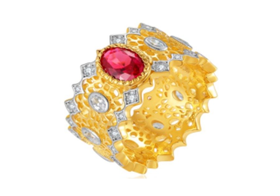 CJ111 Multicolor Gemstone Engagement Ring – CJ111 - Image 1
