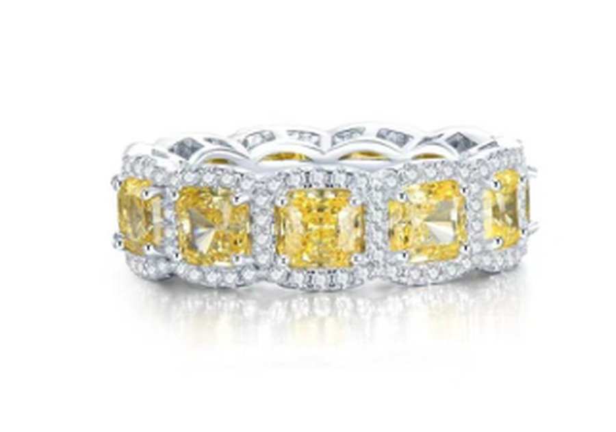 CJ117 Champagne Yellow Gemstone Engagement Ring – CJ117 - Image 1