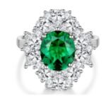 Emerald Green Gemstone Engagement Ring – CJ125