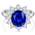 Sapphire Blue Gemstone Engagement Ring – CJ126