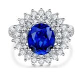 Sapphire Blue Gemstone Engagement Ring – CJ128