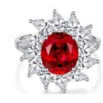 Ruby Red Gemstone Engagement Ring – CJ129