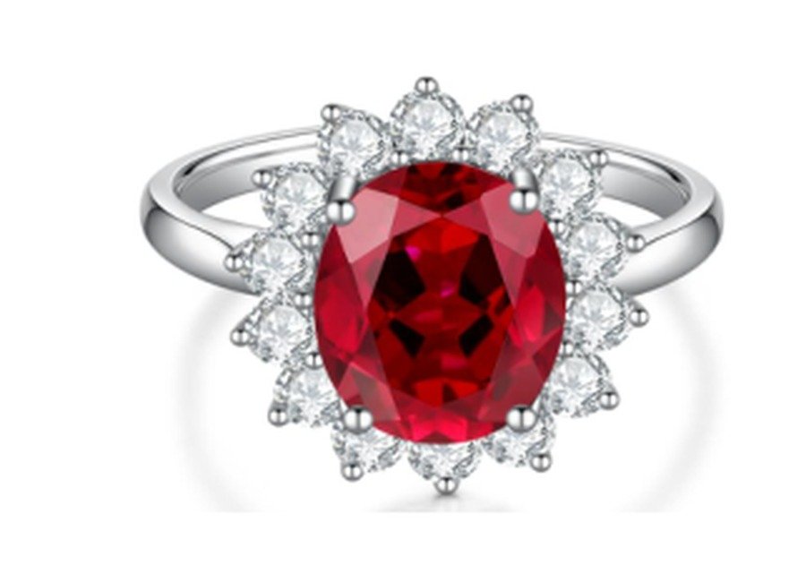 CJ130 Ruby Red Gemstone Engagement Ring - CJ130 - Image 1
