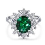 Emerald Green Gemstone Engagement Ring – CJ131