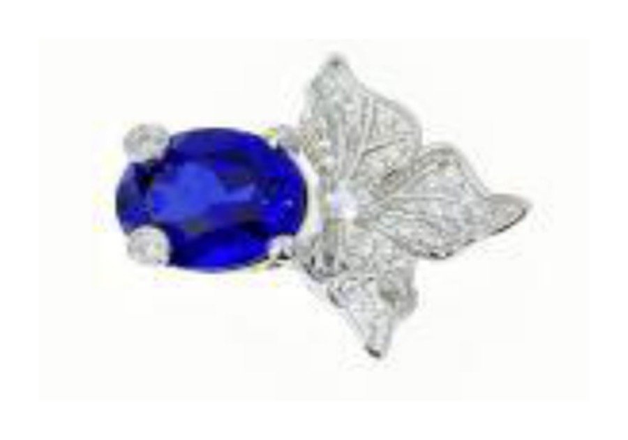 CJ142 Sapphire Blue Gemstone Engagement Ring – CJ142 - Image 1