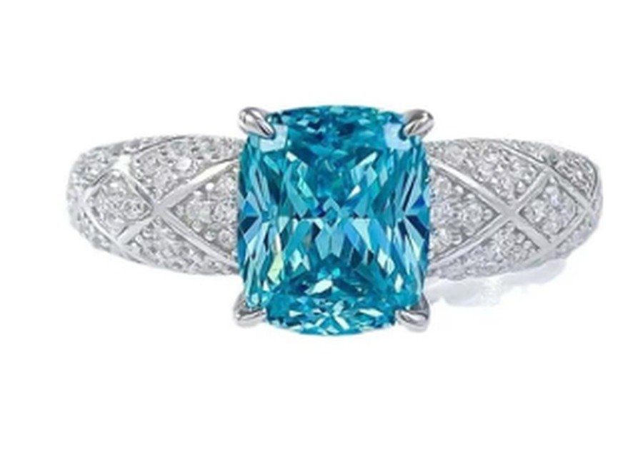 CJ156 Sapphire Blue Statement Ring – CJ156 - Image 1