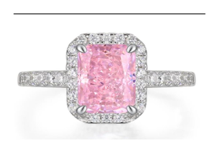 Rose Pink Floral-Inspired Ring – CJ166
