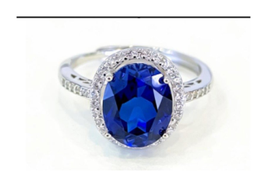 Sapphire Blue Adjustable Stackable Ring – CJ167