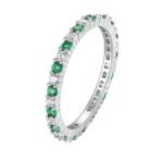 Emerald Green Delicate Wedding Ring – CJ186